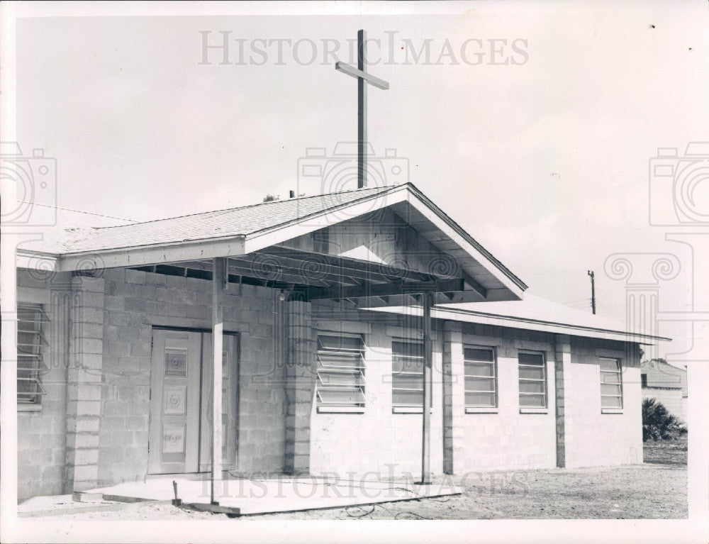 1960 New Port Richey Florida First Christian Church Press Photo - Historic Images