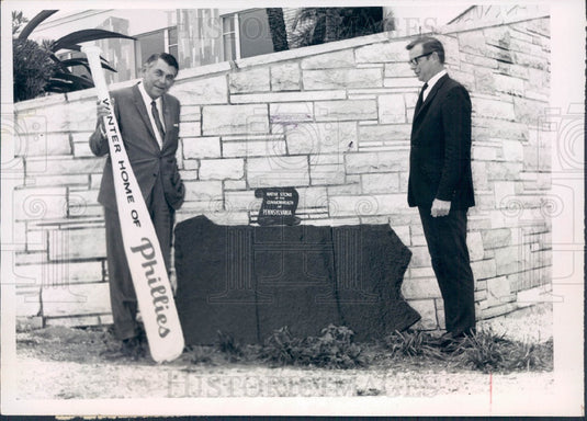 1969 Clearwater Florida Chamber of Commerce Stone Map Project Press Photo - Historic Images