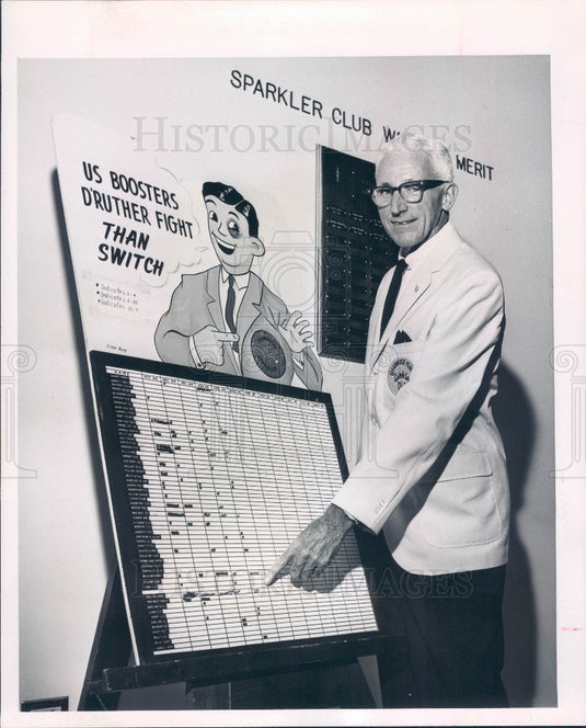 1965 Clearwater FL Chamber of Commerce Sparkler Club Leroy Cullins Press Photo - Historic Images