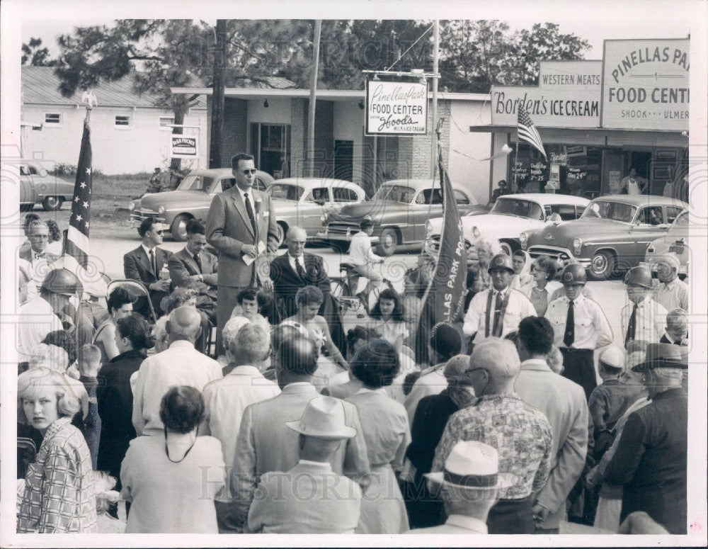 1955 Pinellas Park Florida Chamber of Commerce Bldg Dedication Press Photo - Historic Images