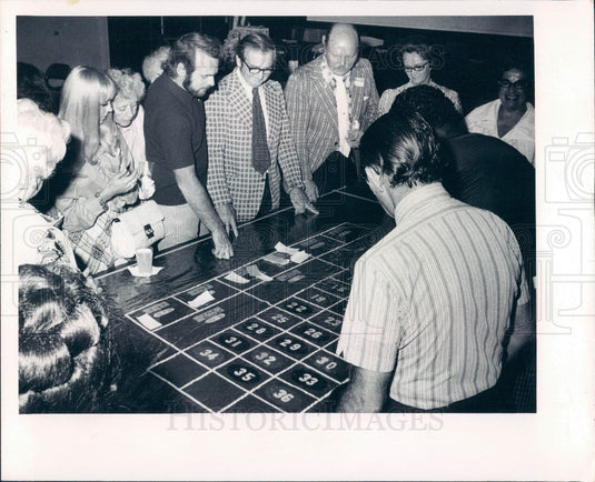 1973 Holiday Isles Florida Chamber of Commerce Monte Carlo Party Press Photo - Historic Images