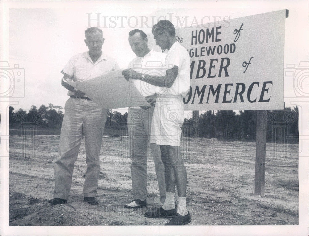 1961 Englewood Florida Chamber of Commerce Building Site Press Photo - Historic Images