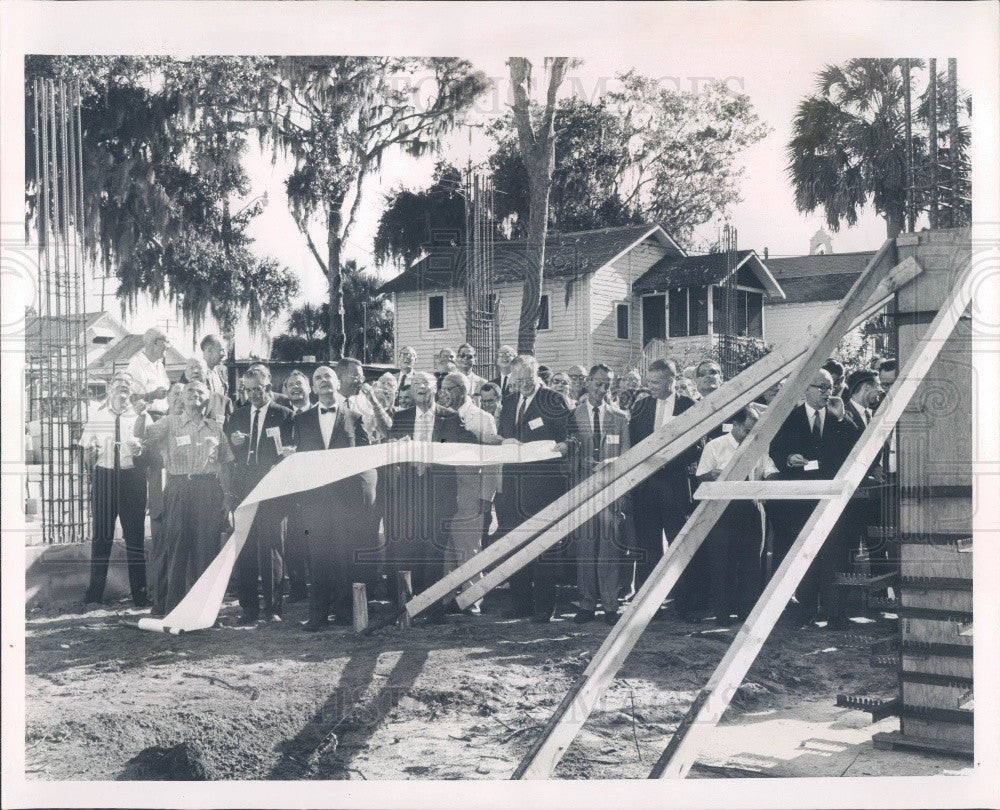 1966 Sarasota County Florida Chamber of Commerce Bldg Groundbreaking Press Photo - Historic Images