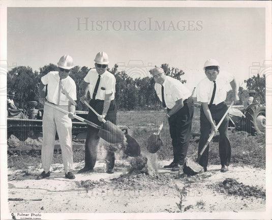 1964 Clearwater FL Morningside Swim & Tennis Club Groundbreaking Press Photo - Historic Images