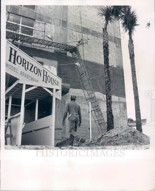 1962 Clearwater FL Island Estates New Horizon House Apt Construction Press Photo - Historic Images