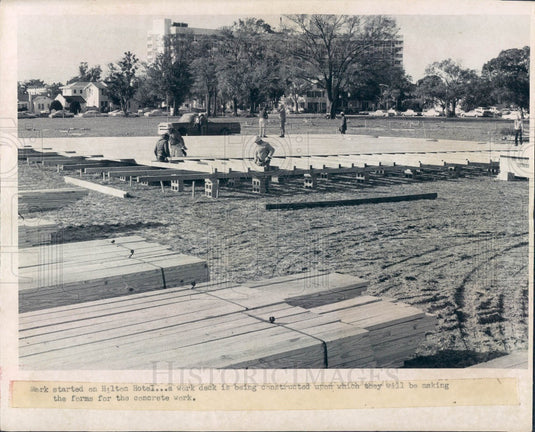 1970 St. Petersburg Florida Hilton Hotel Construction Press Photo - Historic Images