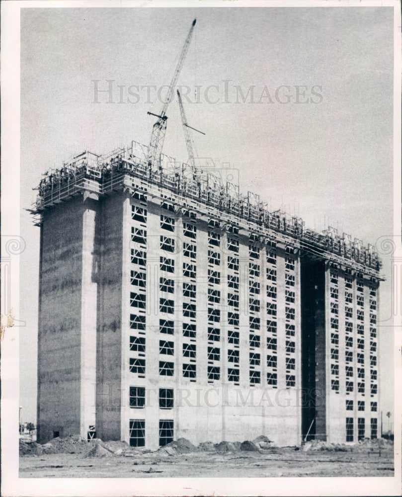 1970 St. Petersburg Florida Hilton Hotel Construction Press Photo - Historic Images