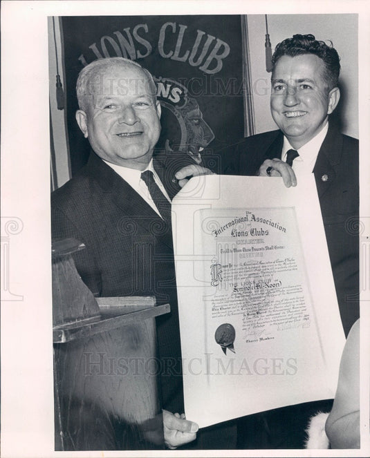 1966 Seminole FL Hi-Noon Lions Club Henry Drainville/Ralph Harrison Press Photo - Historic Images