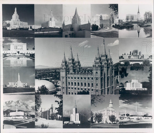 1969 Salt Lake City Utah Mormon Temple & Other Mormon Temples Press Photo - Historic Images