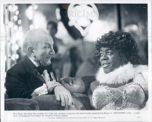 1979 Hollywood Actors Billy Barty & Flip Wilson Press Photo - Historic Images