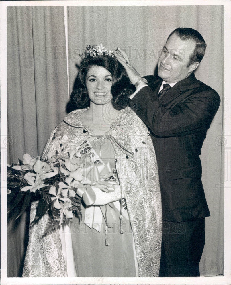 1970 Tampa Florida State Fair Miss Sunflower Kathleen Beschen Press Photo - Historic Images