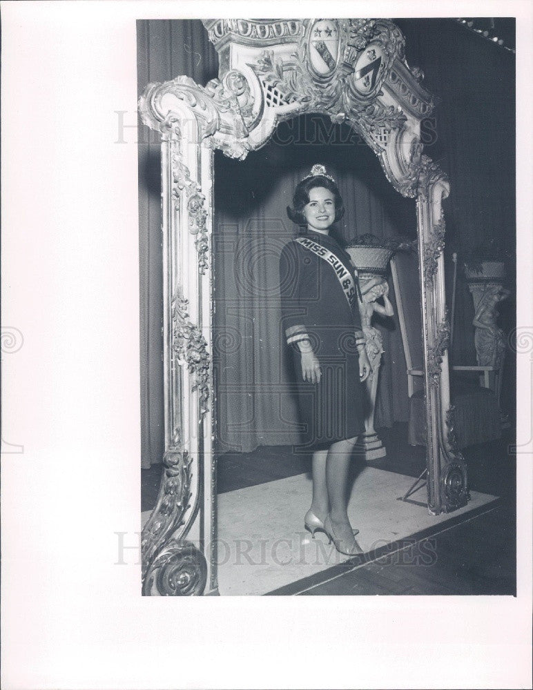 1967 Florida Miss Sun &amp; Soil/Miss Sunflavor Contest Suzanne Worner Press Photo - Historic Images