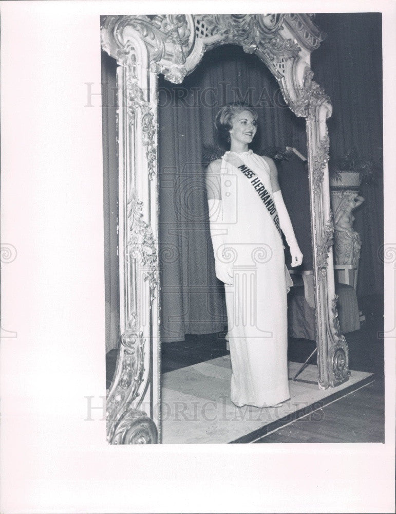 1967 Florida Miss Hernando County Margaret Allott Press Photo - Historic Images