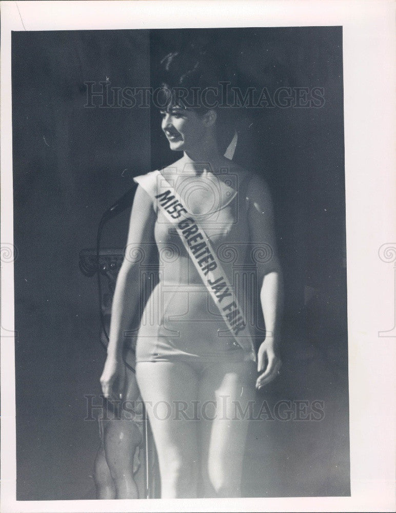 1967 Florida Miss Greater Jax Fair Carolyn Harden Press Photo - Historic Images