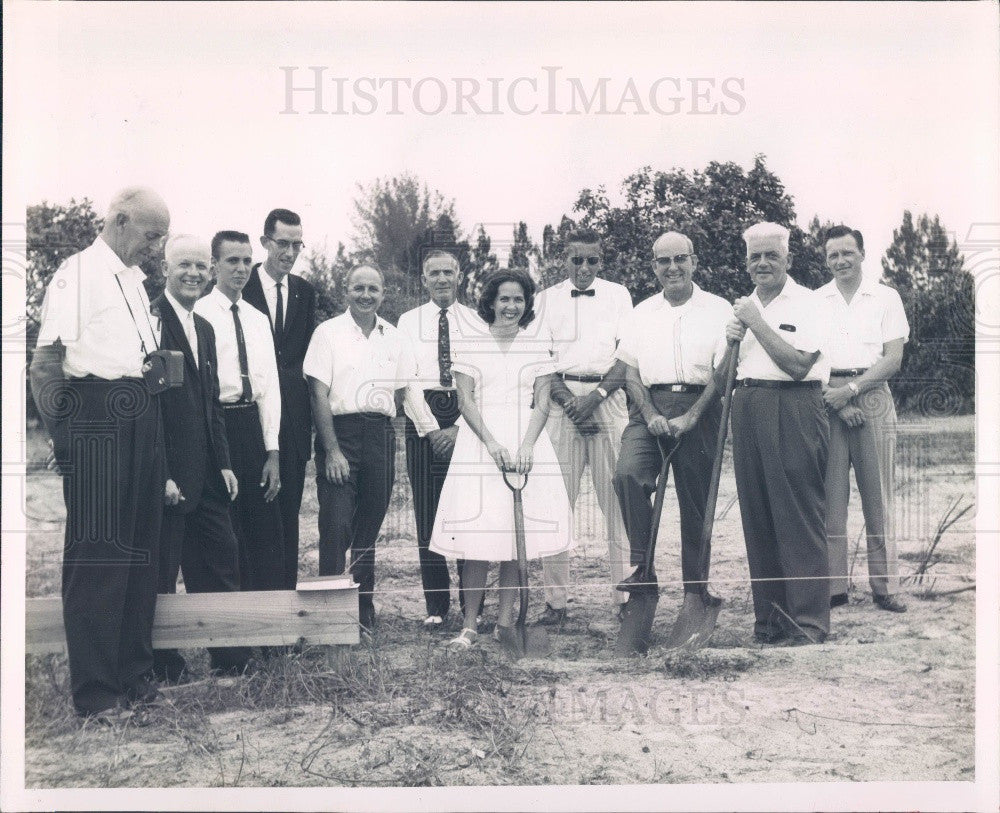 1962 St. Petersburg Clearview Methodist Church Ground Breaking Press Photo - Historic Images