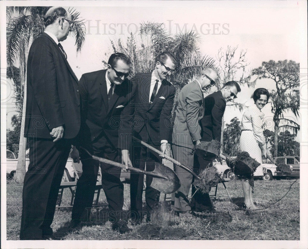 1966 Clearwater Florida Central Church of Nazarene Groundbreaking Press Photo - Historic Images