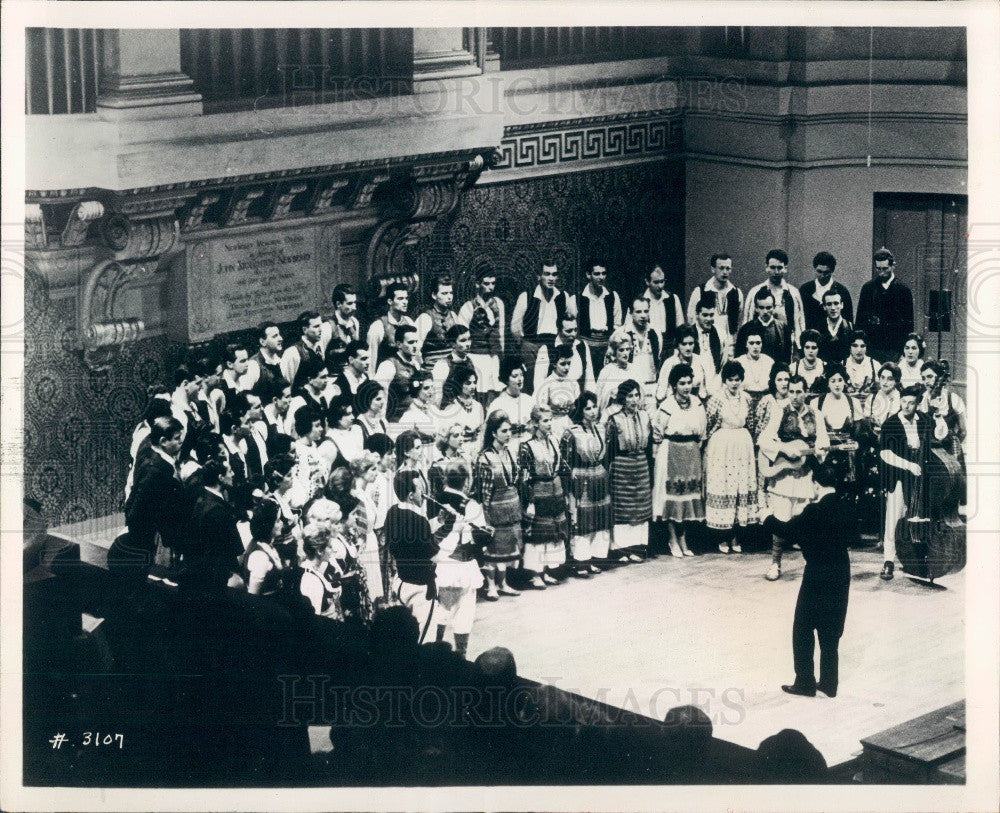 1967 Yugoslavia Bogdan Babich &amp; the Branko Krsmanovich Chorus Press Photo - Historic Images