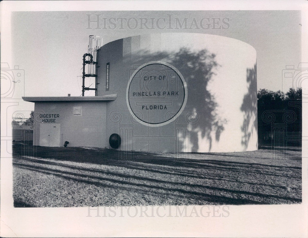 1970 Pinellas Park Florida Sewage Digester House Press Photo - Historic Images