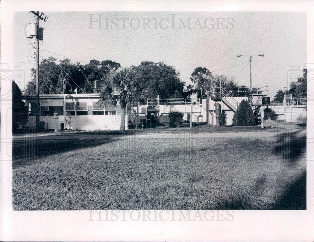 1970 Pinellas Park Florida Sewage Plant Press Photo - Historic Images