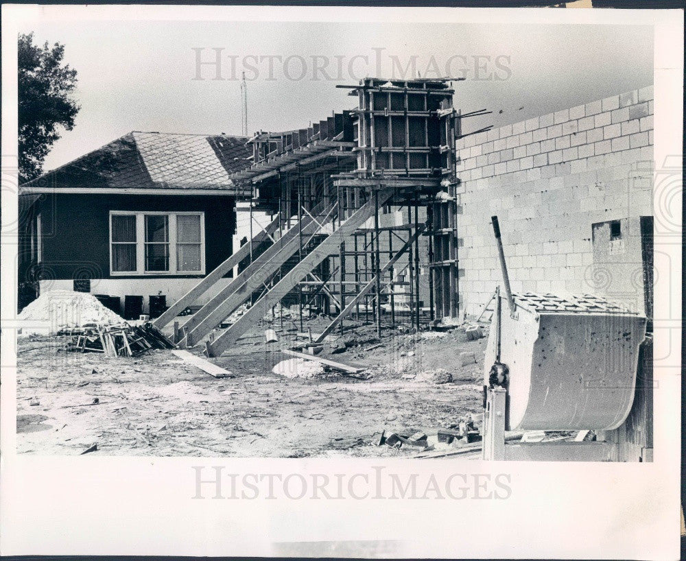 1978 Pinellas Park Florida Police Admin Building Construction Press Photo - Historic Images