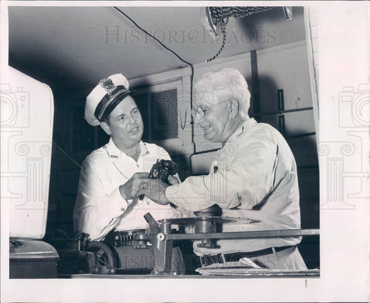 Undated Pinellas Park Florida Police Chief DeVoe  & C L Hinson Press Photo - Historic Images