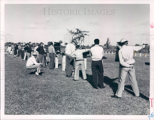 Undated Florida Pistol Shoot & Christmas Party Press Photo - Historic Images