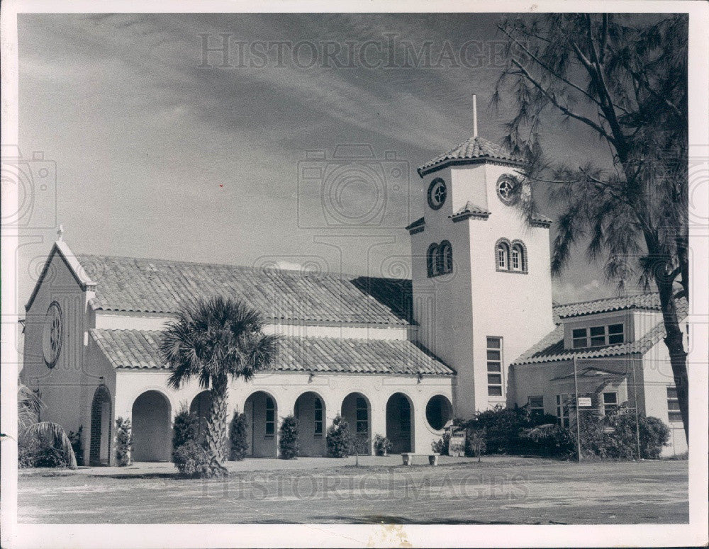 1952 Madeira Beach Florida Church by the Sea Fisherman&#39;s Union Hall Press Photo - Historic Images