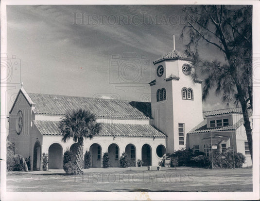 1952 Madeira Beach Florida Church by the Sea Fisherman's Union Hall Press Photo - Historic Images