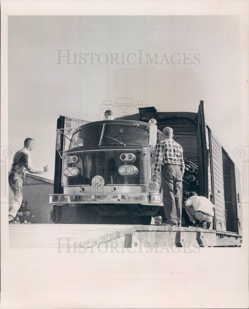 1967 Cedar Hammock FL Volunteer Fire Dept New Fire Engine Press Photo - Historic Images