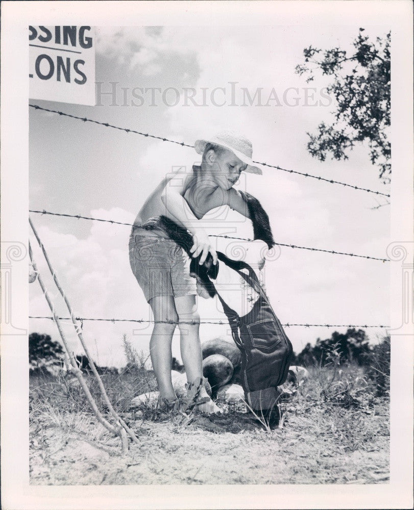 Undated Silver Springs Florida Boyett &amp; Judy the Chimpanzee Press Photo - Historic Images