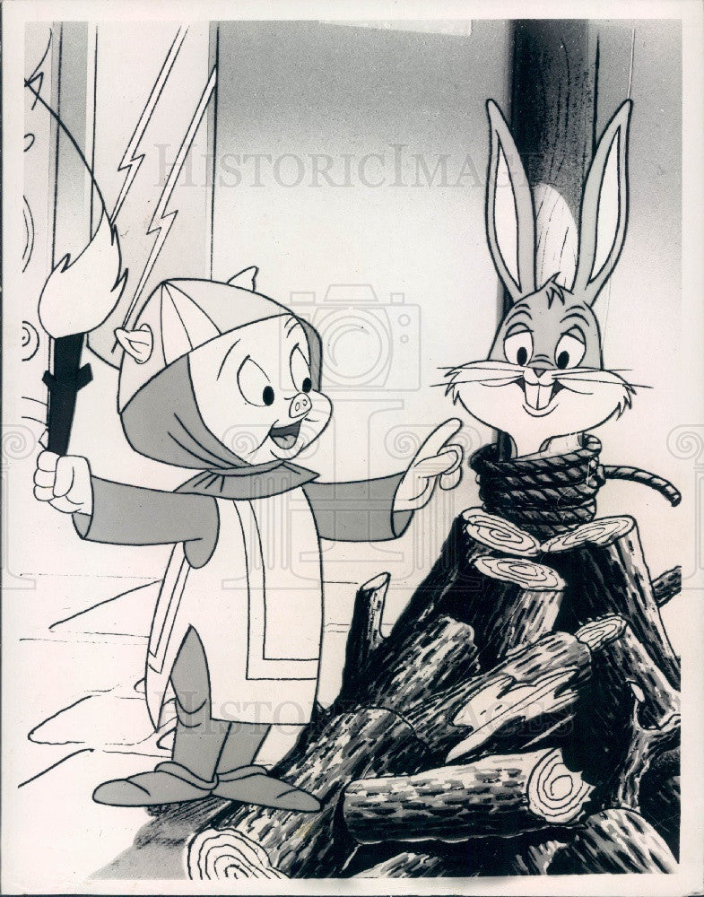 1978 Cartoon Characters Bugs Bunny and Porky Pig Press Photo - Historic Images