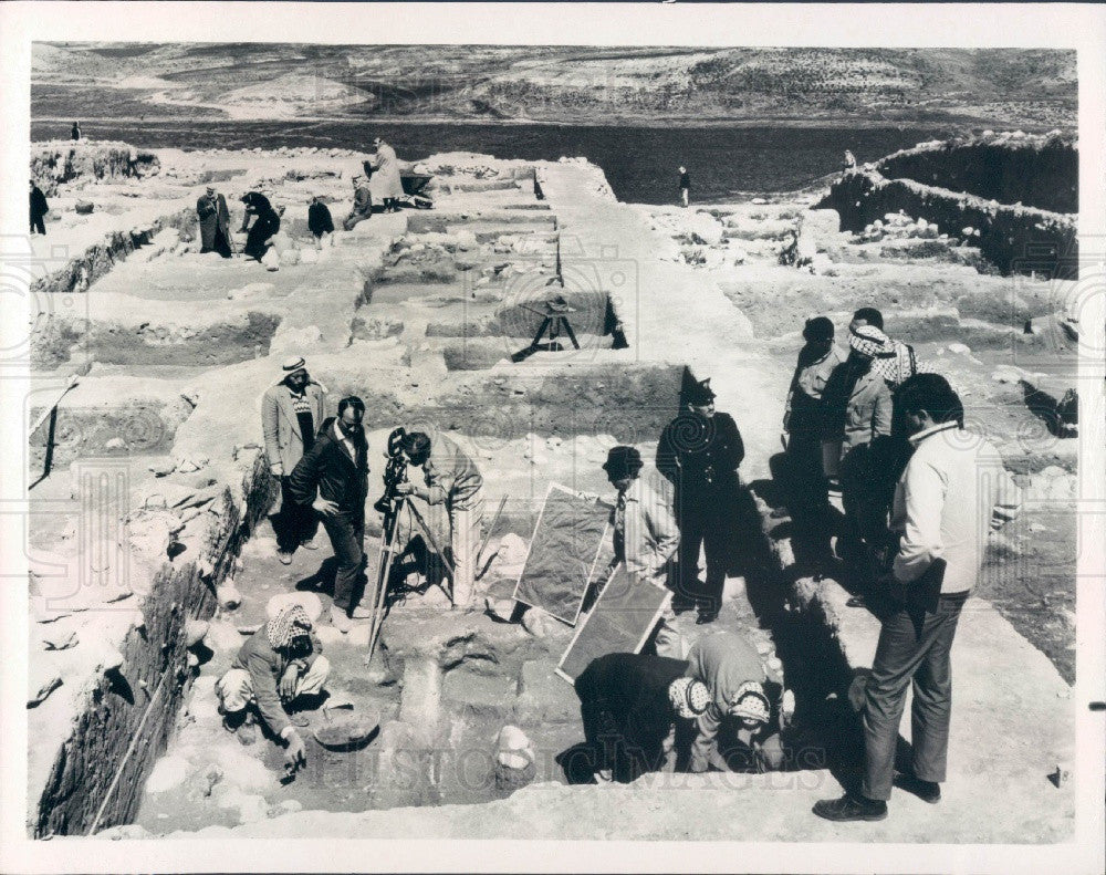 1967 Jordan Valley Archaeology Biblical History Southrn Baptist Hour Press Photo - Historic Images