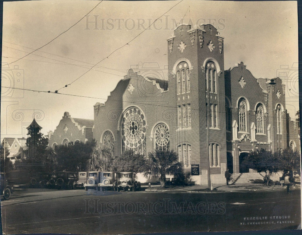 Undated St. Petersburg FL First Ave Methodist Evangelical Church Press Photo - Historic Images