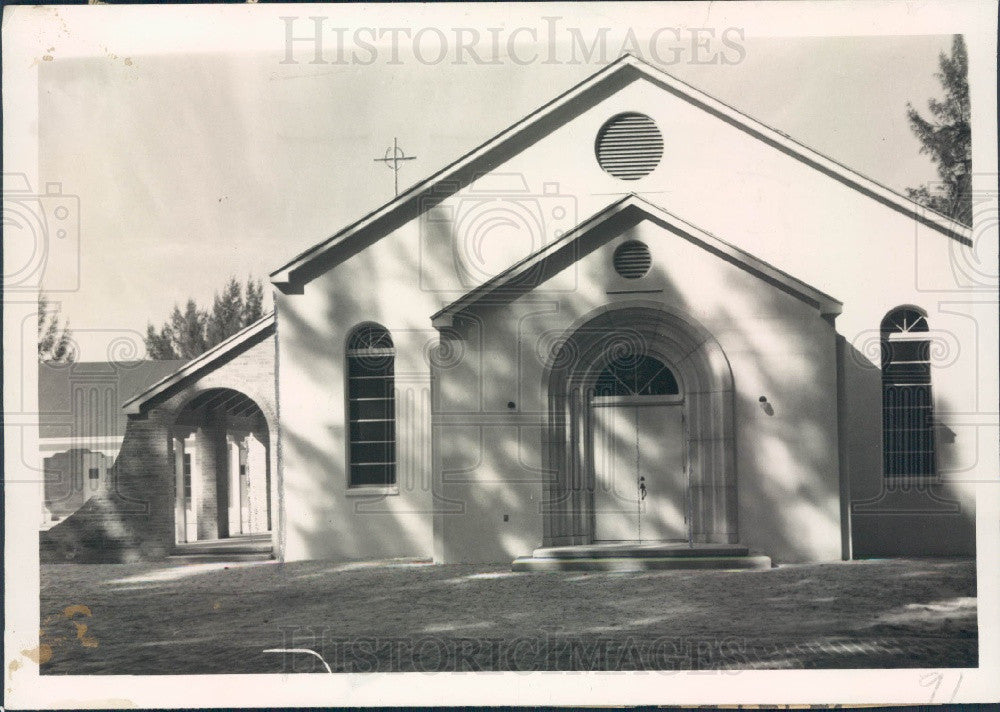 1952 Clearwater Florida Chapel By The Sea Church Press Photo - Historic Images