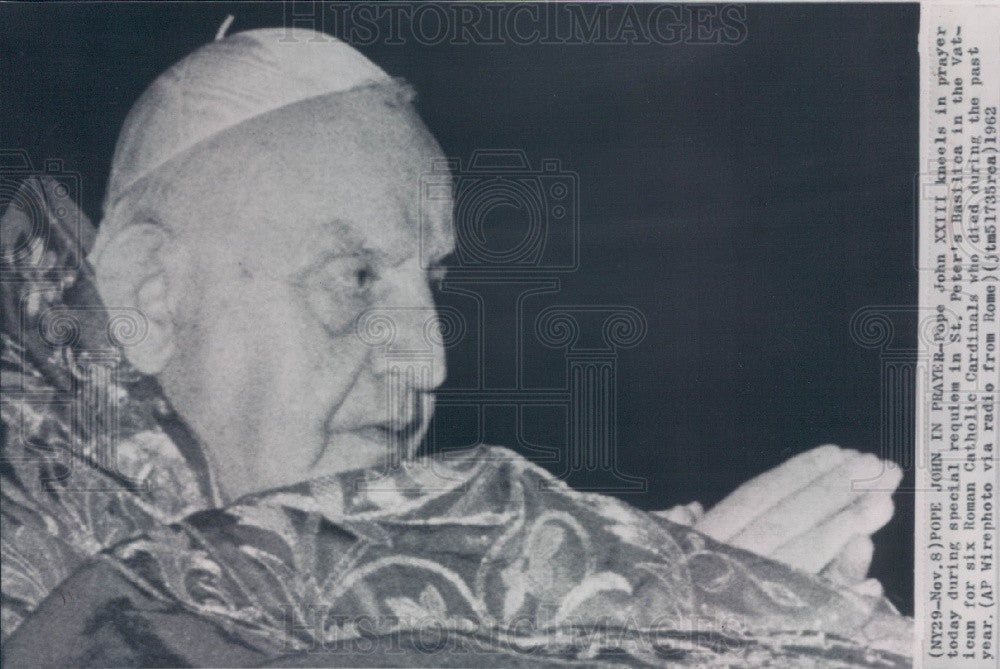 1962 Vatican City Pope John XXIII Press Photo - Historic Images