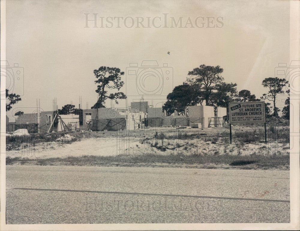 1968 St. Petersburg FL St. Andrews Evangelical Lutheran Church Press Photo - Historic Images