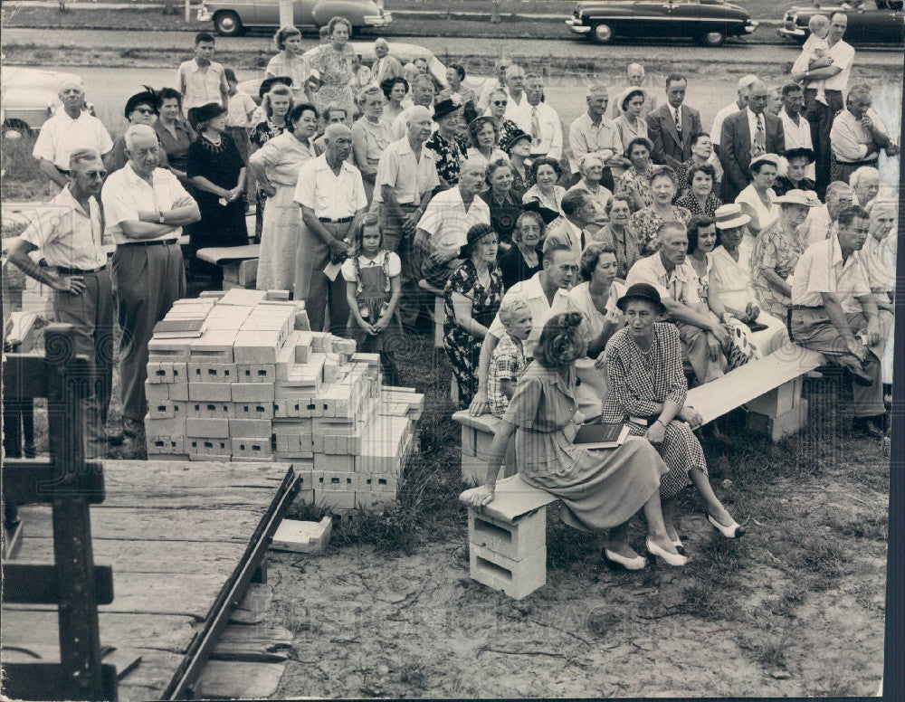 Undated St Pete FL Redeemer Lutheran Church Cornerstone Ceremony Press Photo - Historic Images