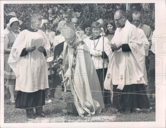 1969 St. Petersburg FL St. Alban's Episcopal Church Groundbreaking Press Photo - Historic Images