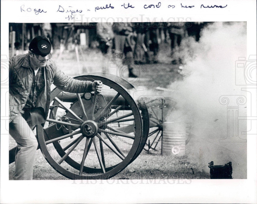 1979 Pasco Florida Civil War Reenactment Southern Artillery Brigade Press Photo - Historic Images