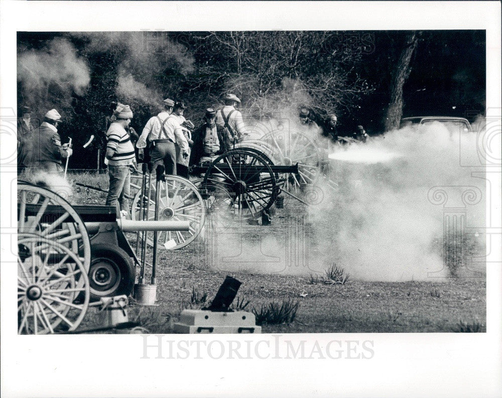 1979 Pasco Florida Civil War Reenactment Southern Artillery Brigade Press Photo - Historic Images