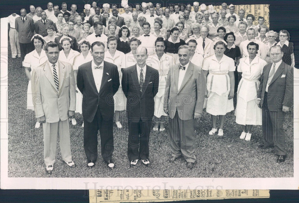1953 St Petersburg Florida Soreno Hotel Staff Press Photo - Historic Images