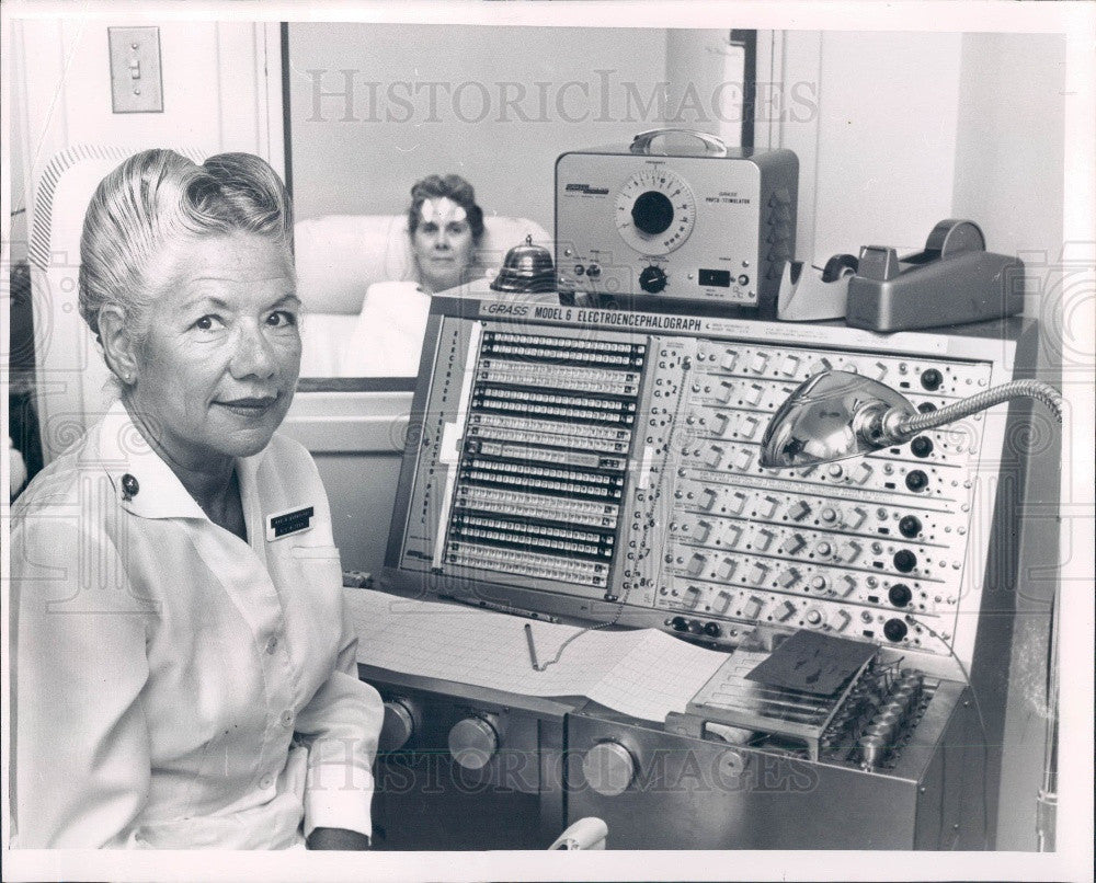 1965 St Petersburg Florida Mound Park Hospital Electroencephalograph Press Photo - Historic Images