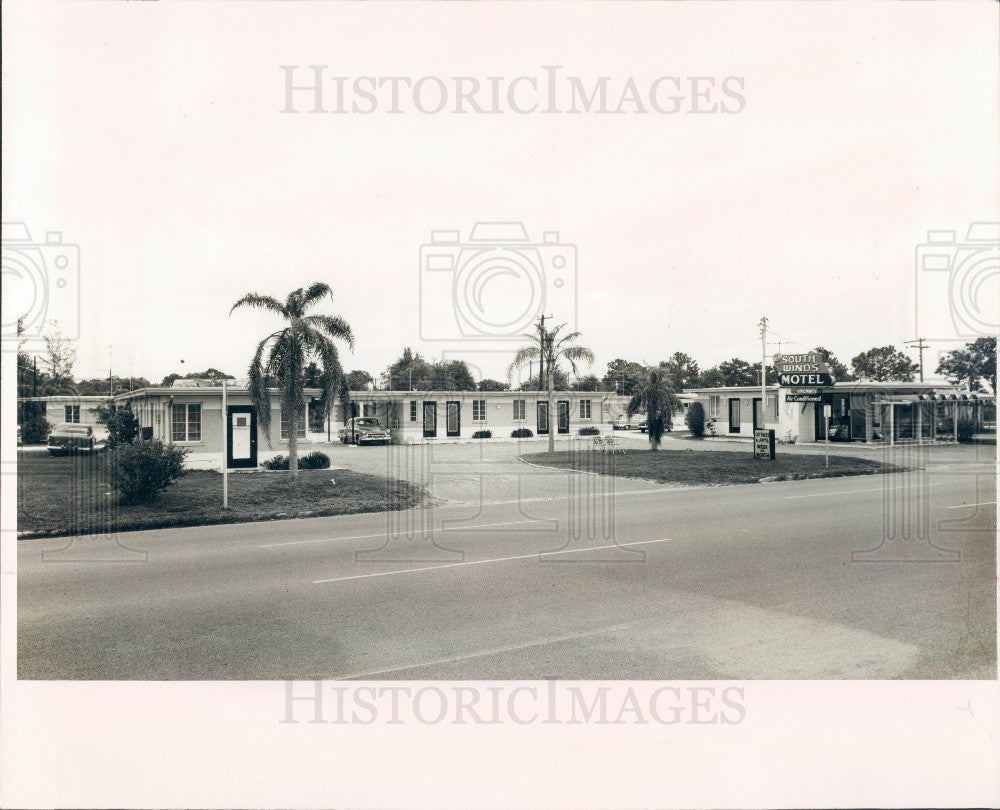 1963 St Petersburg Beach Florida Southwinds Motel Press Photo - Historic Images