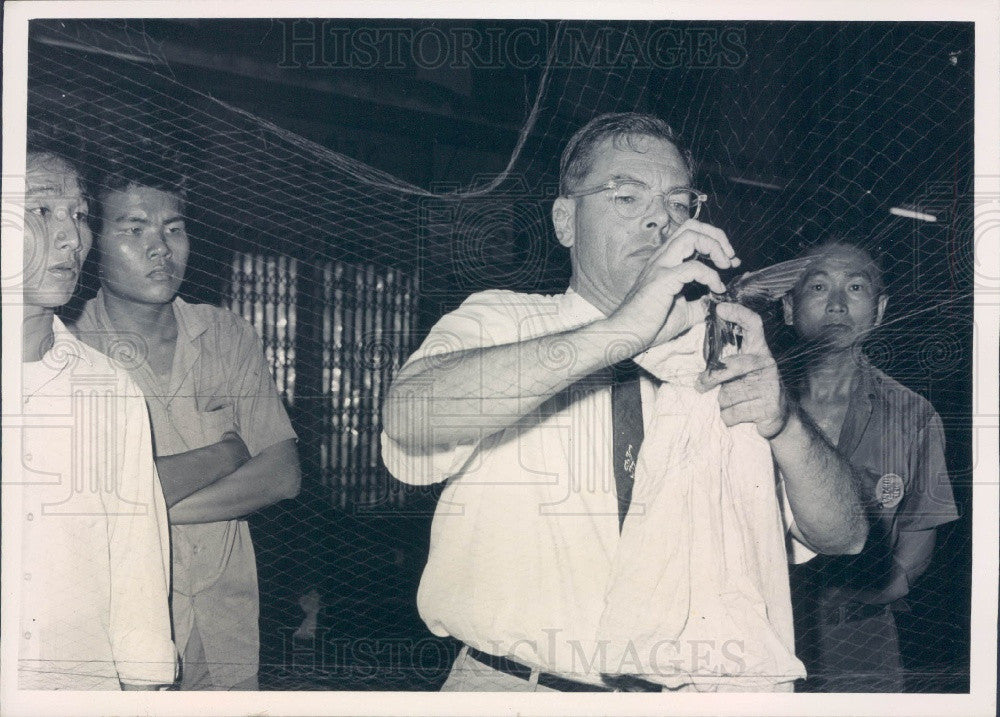 1965 Bangkok Thailand SEATO Medical Research Lab Project on Swallows Press Photo - Historic Images