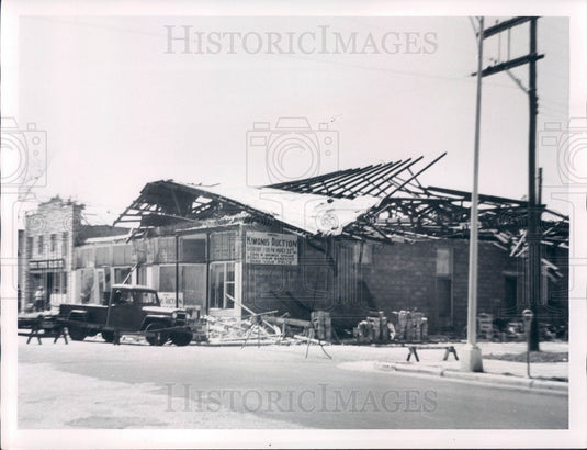 1961 Punta Gorda Florida Oswald Building Collapsed During Demolition Press Photo - Historic Images