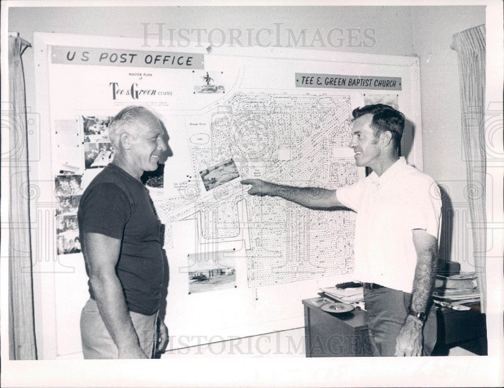 1969 East Charlotte, Florida Volunteer Fire Dept Coverage Map Press Photo - Historic Images