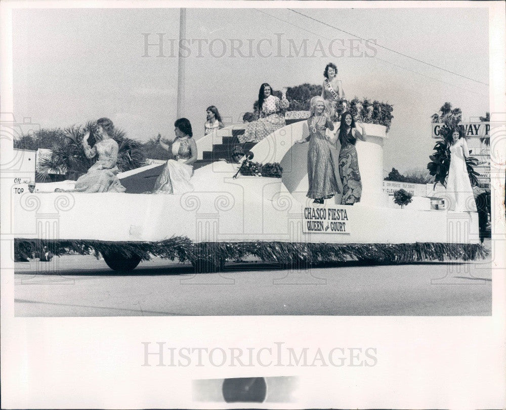 1973 New Port Richey, Florida Chasco Fiesta Street Parade Press Photo - Historic Images