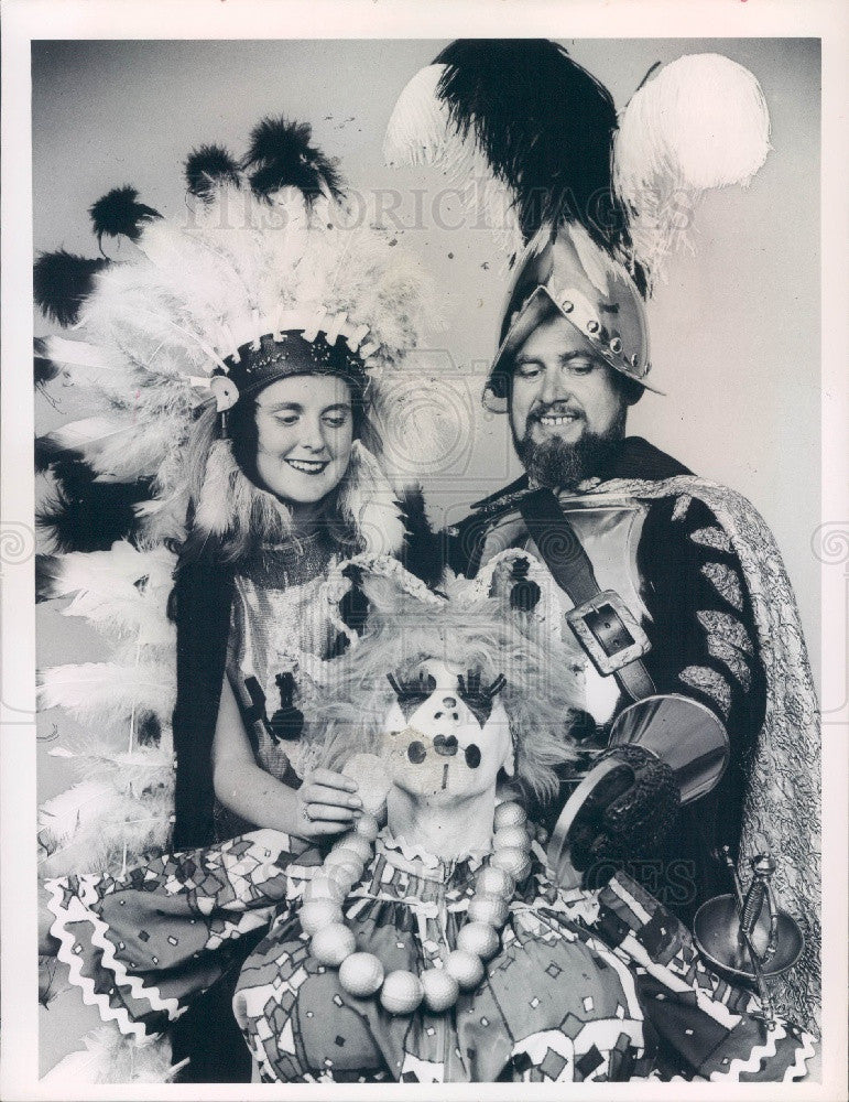 1968 Florida Festival Reps De Soto/Indian Maiden/Madcaps Clown Press Photo - Historic Images