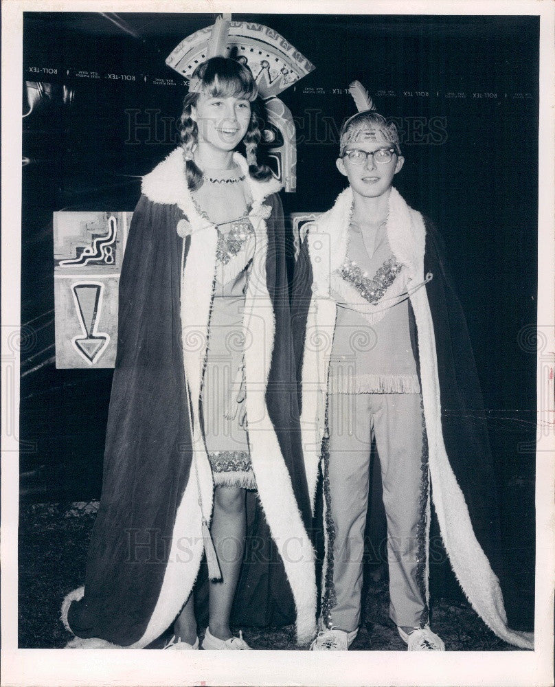 1967 New Port Richey, Florida Chasco Fiesta Prince &amp; Princess Press Photo - Historic Images