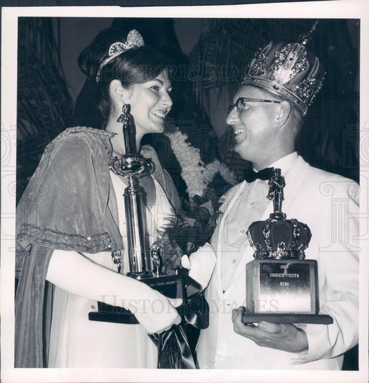 1968 New Port Richey, Florida Chasco Fiesta King & Queen Press Photo - Historic Images